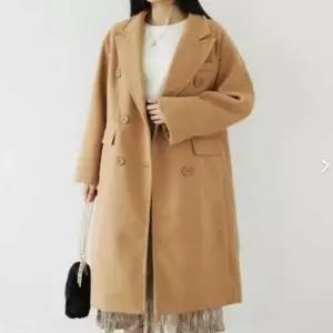 롱 루즈핏 모직 겨울코트 우아한 스타일