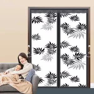 (옵션 레드브라운 대)자석 방풍 투명 비닐 커튼 외풍 차단 방한 바람막이 대