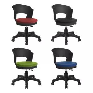 병원 인조가죽 원형 등받이 회전 바퀴 의자 제도용 이동 과학실 작업용