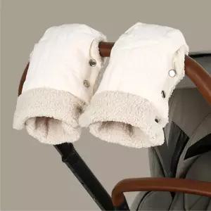 유모차 털 장갑 손잡이커버 베이지 핸드머프 겨울 자전거 웨건 개모차 방한