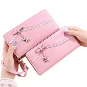 19CM 15개슬롯 고양이 땡글장지갑 FARM-LDC 핑크 패션지갑 여성지갑 선물지갑 얇은지갑 20대지갑