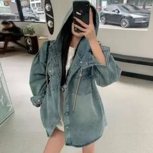 G126974_루즈핏 후드 청자켓 데님셔츠 야상 (WFKBAM5)