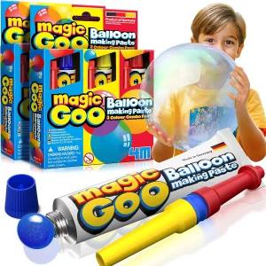 4M 매직구 - 3가지 색상의 매직 플라스틱 버블 풍선 버라이어티 팩 빨대로 풍선을 불기 파티용 투명 용