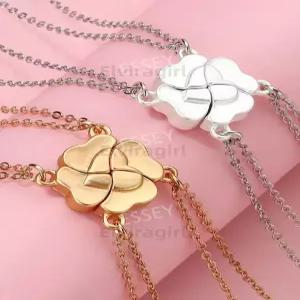 우정 목걸이 퍼즐 친구 액세서리 4인용 가족 자석