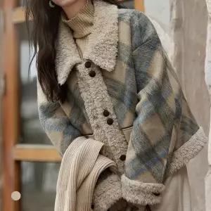 KARRA (77까지)크로스배색양털자켓_A5W0808