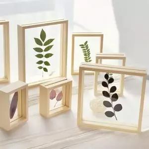 ( )빈티지 원목 압화 액자 부케 말린꽃 보관 입체초음파 청첩장 폴라로이드 프레임 웨딩 포토테이블 선물