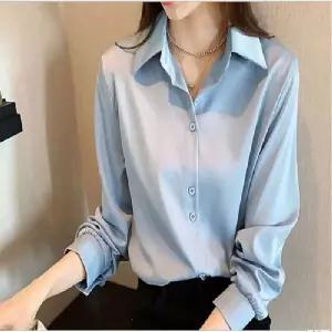 여성정장블라우스 회사 출근 오피스 룩 간절기 쉬폰 카라 셔츠 블라우스