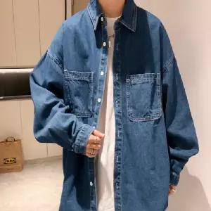 남성청자켓 데님남방 2컬러 워싱 빈티지 포켓 데님 셔츠 아웃도어