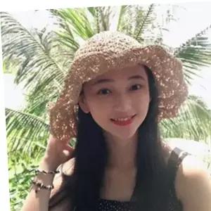 여자 여름 바캉스 룩 휴양지 모자 와이드 밀짚 모자