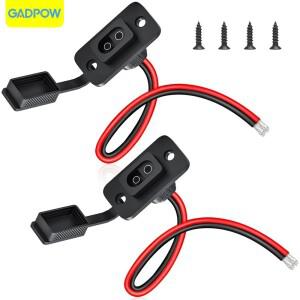Gadpow 30CM 12AWG SAE 케이블 커넥터 자동차 배터리 확장 입찰 태양열 발전기 충전기 용 임베디드 플러그