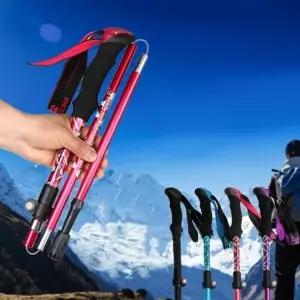 접이식 4단등산스틱 1P 등산 지팡이 지지대 폴대 백패킹 트레일런 듀랄루민 파우치포함_24076093