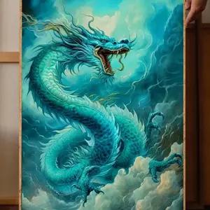 보석십자수 도안 청룡 프린트 푸른 풍경 패키지 자수세트 명화 픽유아9