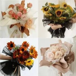 큰손 웨이브 시폰 꽃 포장지 포장용품 포장지 DIY 꽃포장 용돈박스 플로리스트 선물포장 재료 부자재