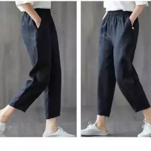 [라일리여성의류] Rly 배기핏스테디 트라우저 쿨시즌 면바지 밴딩팬츠 코