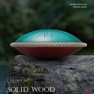 Hluru 전자 스틸 텅 드럼 키 C 440HZ 핸드팬 14인치 15음 432HZ D 쿠르드 내장형 픽업 명상 요가 테라피