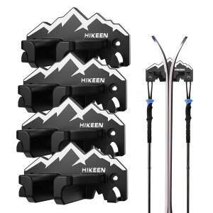 차고 디스플레이 내구성 보관 겨울 4팩용 - 장비를 및 정리 절약형 공간 모든 하이켄 벽 스키, 위한 스키 있는 벽걸이