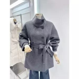 [갤러리아] [ab.f.z] 울 혼방 하이넥 벨티드 하프 코트(ATA1QJ04A)