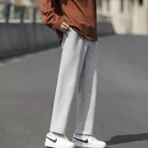 캐주얼 남성 와이드 봄 가을 밴딩 조절 허리끈 팬츠 바지 추리닝 겨울 방한 세미 트레이닝 카고