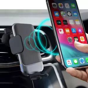 차량용 무선충전 거치대 고속 15W 자동센서 송풍구 흡착