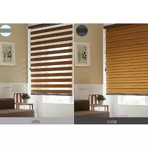 블라인드 햇빛 국산 셀프 가리개 베란다 거실 창문 사무실 창틀 브라인드 주방 블라인더 색상 콤비 카라멜f