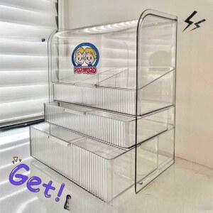 투명 화장품보관함 아크릴 메이크업 보관함 선반 화장품정리함