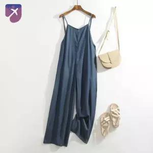 데님 여름 나시점프수트 데님조끼 캐주얼플랫단화 하늘