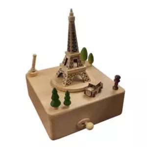 오르골선물 MFR631Z2 귀여운장식품 원목오르골 에펠탑