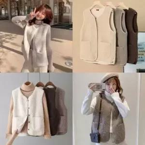 [라일리여성의류] Rly 후 양털 리스 당일발송 가을 무스탕 양털뽀글이