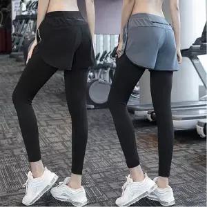 운동복 바지 여자 레깅스 일체형 타이즈 헬스 반바지