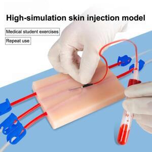 정맥 주사 주입 실습 패드 시뮬레이션 인간 피부 찢어짐 방지 휴대용 학생 간호사 봉합 훈련 모델