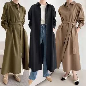 여성 트렌치 벨트 셔츠 원피스 자켓 코트 -COP0582-