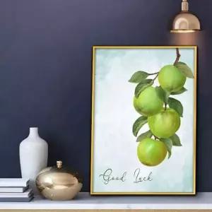 사과 UUZ311C4 풍수 그림 액자 돈들어오는 부자되는 A3goldAL5