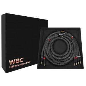 세계 최고의 케이블 3피트 얼티밋 - 7AWG 울트라 퓨어 OFC 고급 골드 바나나 플러그 및 카본 트위드 재킷이 있는 센터 채널용 프리미엄 오디오 파일 하이파이 바이 와이어 단일 스피커