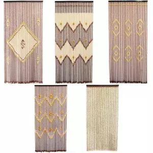 나무구슬문발 현관 거실 가리개 문발 구슬발 입구 나무 고급 선반 장식 가정용