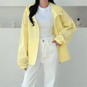 남녀공용자켓 남녀 파스텔 컬러 후드 집업 바람막이 1P 가벼운 커플 야상