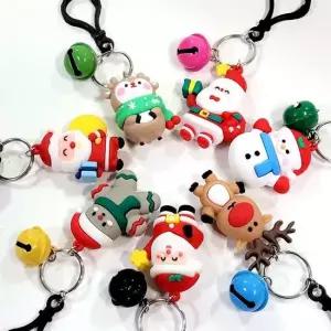 크리스마스피규어 크리스마스 랜덤 키링 열쇠고리 키체인 (12개)