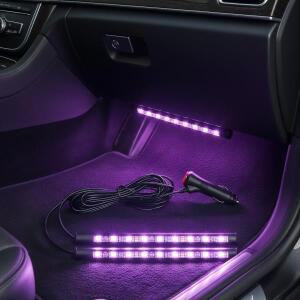 자동차실내등led 자동차 네온 풋웰 LED 라이트 - 시가 라이터 USB 인테리어 장식 무드등 차량 액세서리