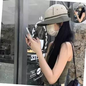 등산 낚시 캠핑 아웃도어 벙거지 여성 배색나들이모자
