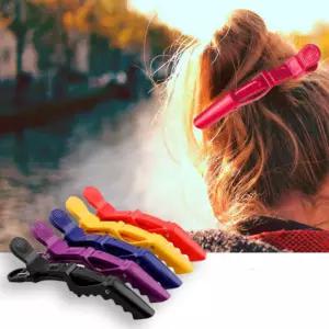 머리핀 앞머리 악어핀셋 미용집게 6개1세트 큰머리핀 미용재료 고정핀 [P61-A20]