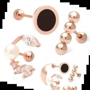 이너컨츠피어싱 금침 라운드 볼 스틱 바 피어싱 14K