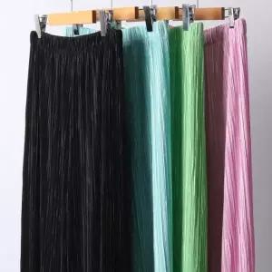 밴딩 주름 컬러 팬츠 205I669S 빅사이즈 여성의류