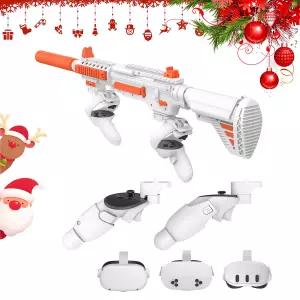 메타 퀘스트 2 및 3용 VR 핸들 액세서리 오큘러스 3S용 인간화 가중 재고 향상된 제어감 현실적인 FPS 게임