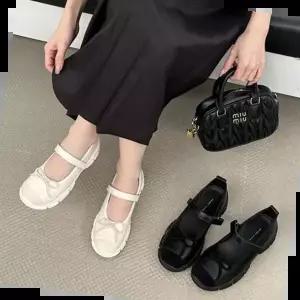 여성플랫 리본 플랫폼 찍찍이 스니커즈 메리제인 플랫 여자