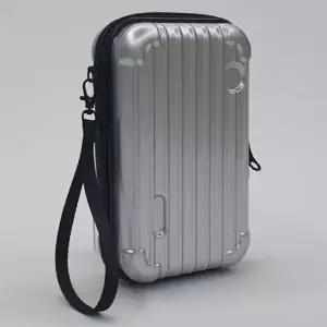 ( )여행용 미니 하드캐리어 파우치 모양파우치 가방 실버