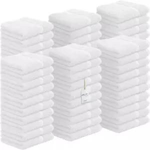 아발론 타월 면세포 u2013 (60팩) 사이즈 12x12 인치 100 링 스펀 면 부드럽고 흡수력이 뛰어난 페이스