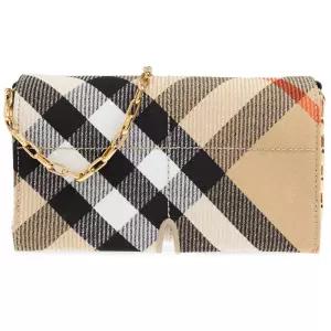 [버버리] 버버리 25SS 스닙 체크 자카드 미니 체인백 샌드 8103697
