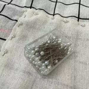 [콩심팥심]진주 시침핀 원형 미싱부자재 화이트 재봉용