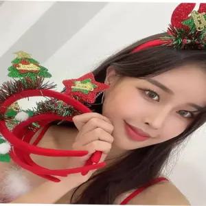 머리띠 반짝크리스마스머리띠 성탄절 소품 액세서리