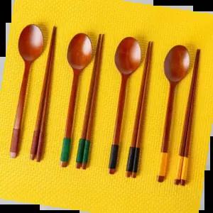 젓가락 과일나무 옻칠 투톤 실 수저 세트