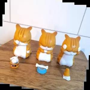 피규어 고민하는 고양이 인테리어 촬영소품